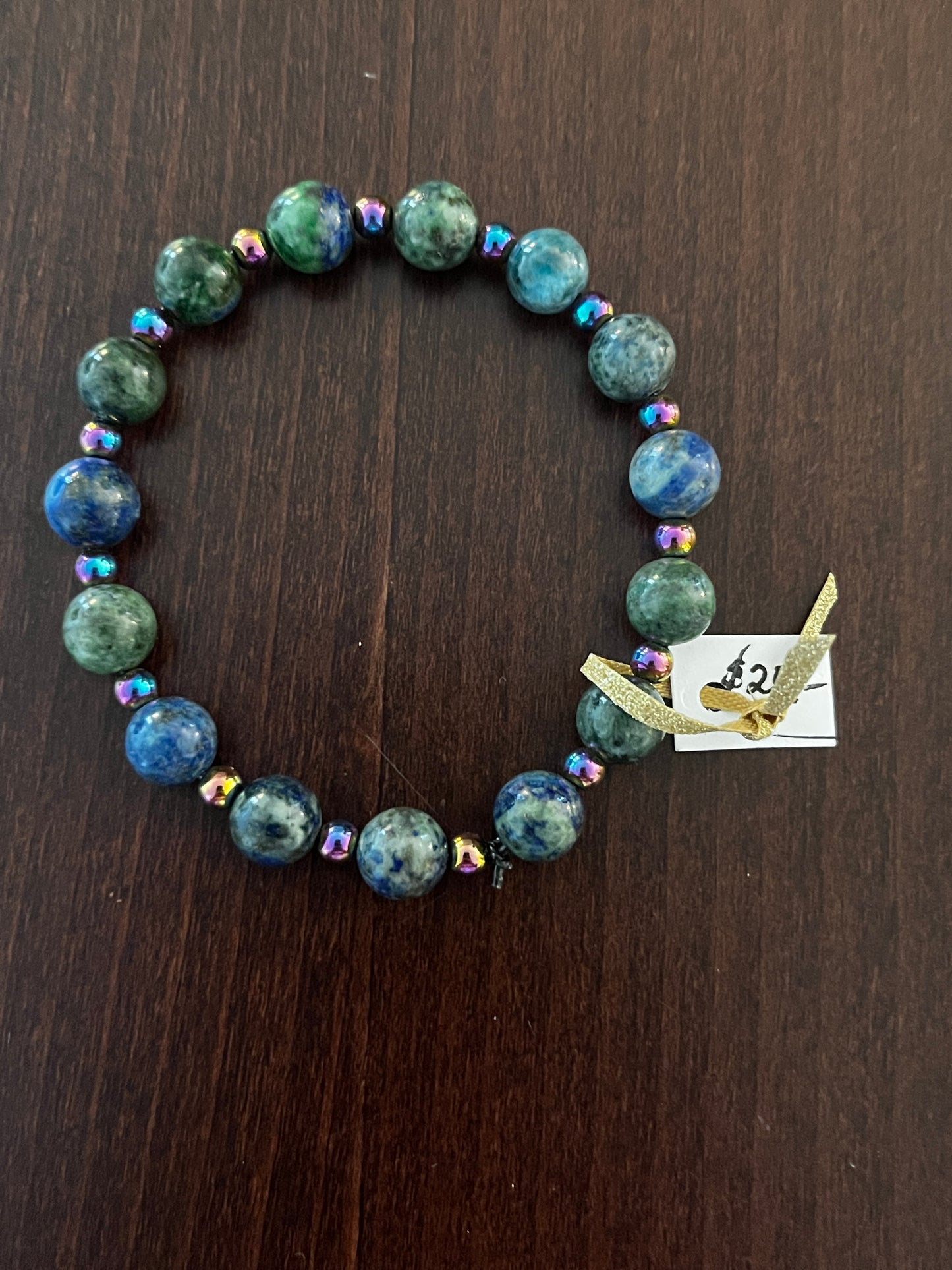 Molidaan Magnetic Hematite Bracelet (Blue Green)