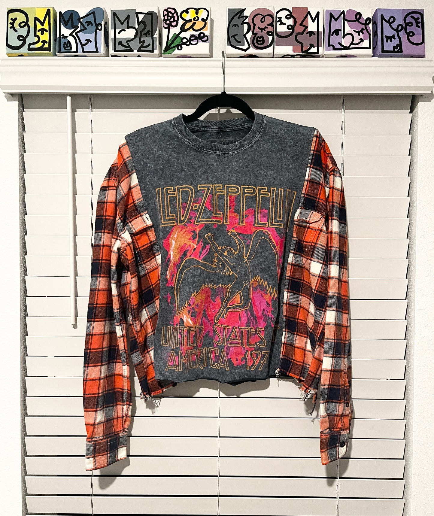 Upcycled - Long Sleeve - Led Zeppelin Plaid