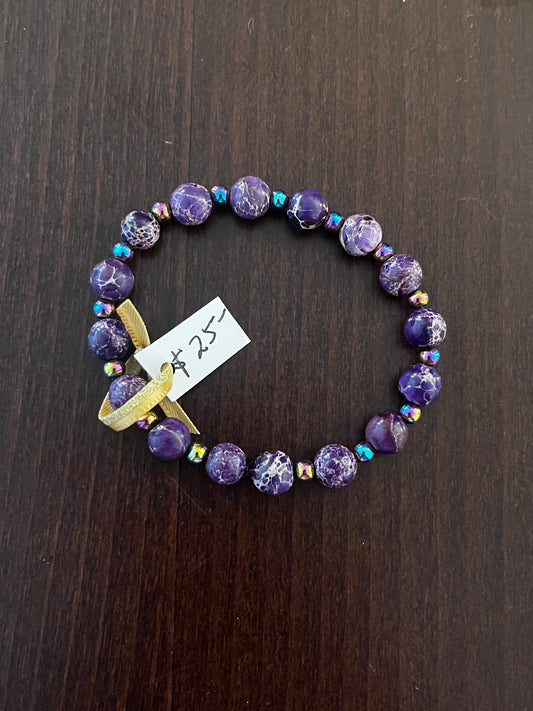Molidaan Magnetic Hematite Bracelet (Purple)
