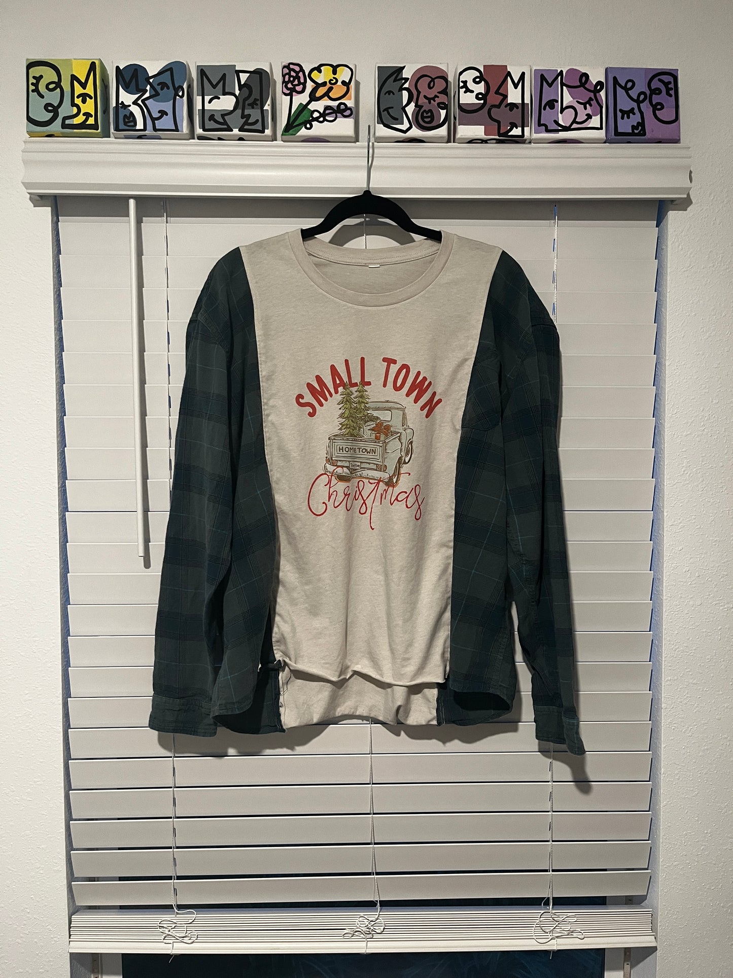 Upcycled - Long Sleeve - Small Town Christmas