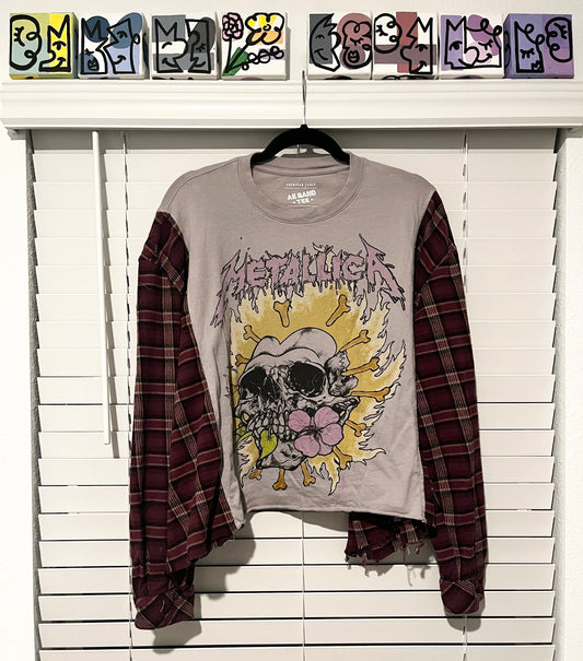 Upcycled - Long Sleeve - Metallica Plaid